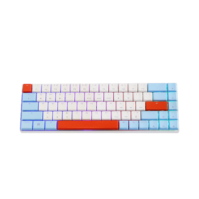 Клавиатура унисекс CHERRY MX LP 2.1, беспроводная механическая, 68 клавиш, Tri Mode, черный/белый/розовый