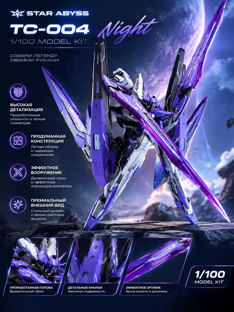 Фигурка сборная Star Abyss TC-004 1/100 Model Kit версия Ночь