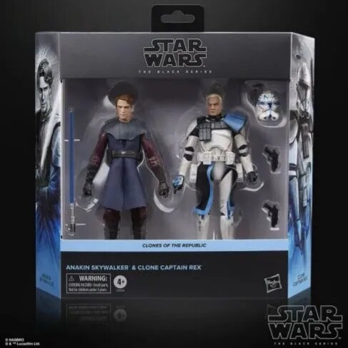 Фигурка Star Wars The Black Series Clones of the Republic Anakin Skywalker & Captain Rex 6 Inch Action Figure