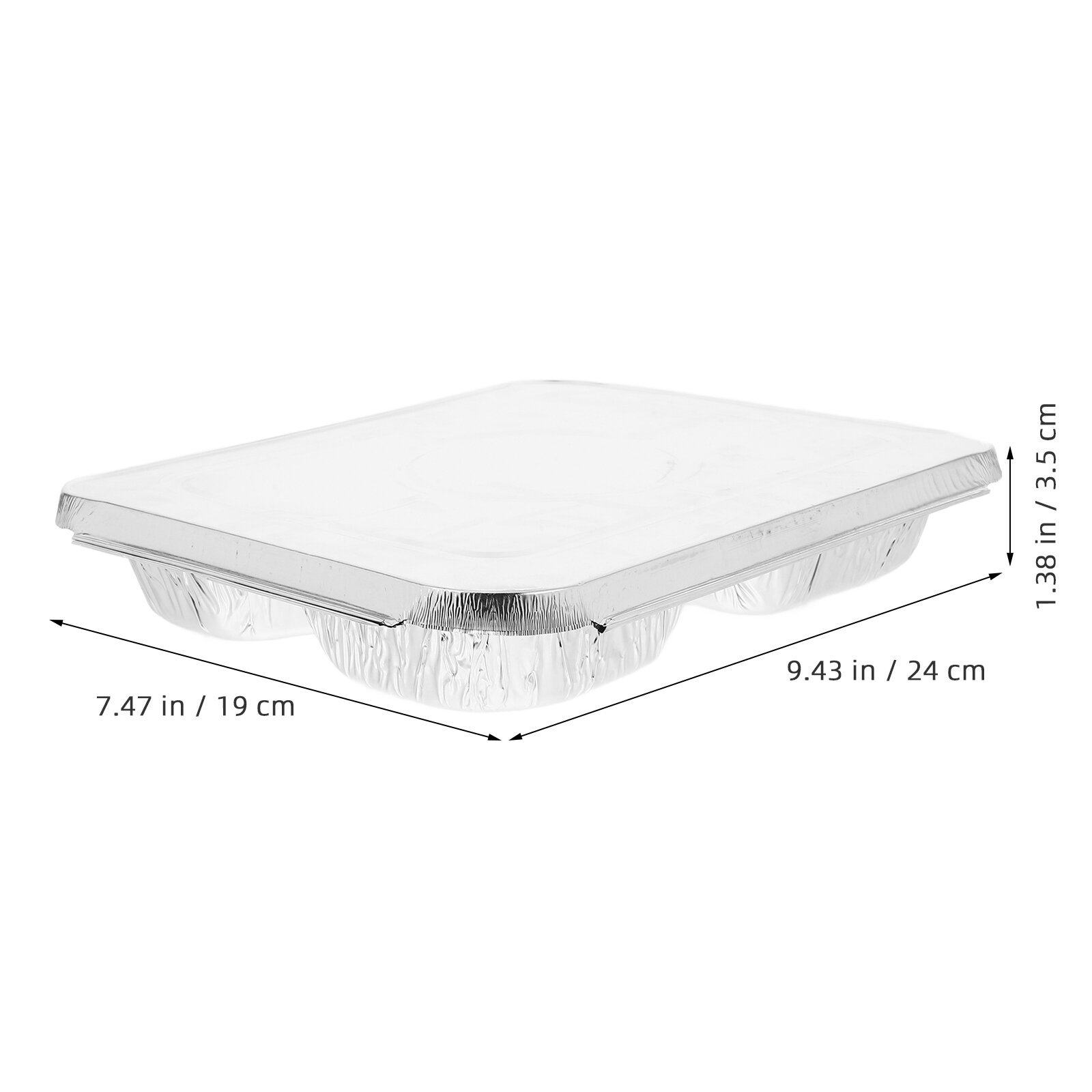 10 Штук Фольгированные Кастрюли Для Выпечки Размер 24.00X19.00X3.50Cm Идеальны Для Пикников И Барбекю