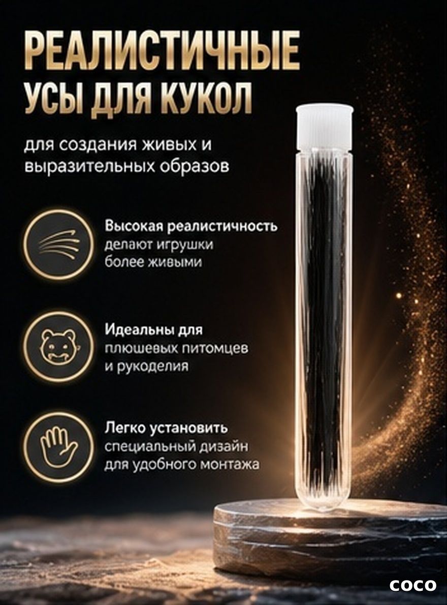Симулированные Усы Кошки, Черные, Для DIY Проектов, 1 Бутылка