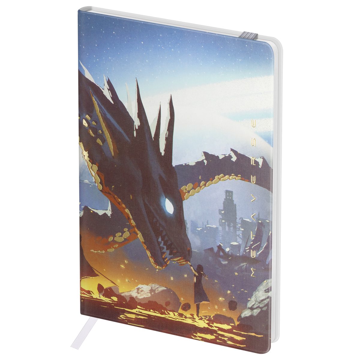 Записная книжка А6 Greenwich Line "Touch the dragon", 80 листов, кожзам, с резинкой (NA6_50389)