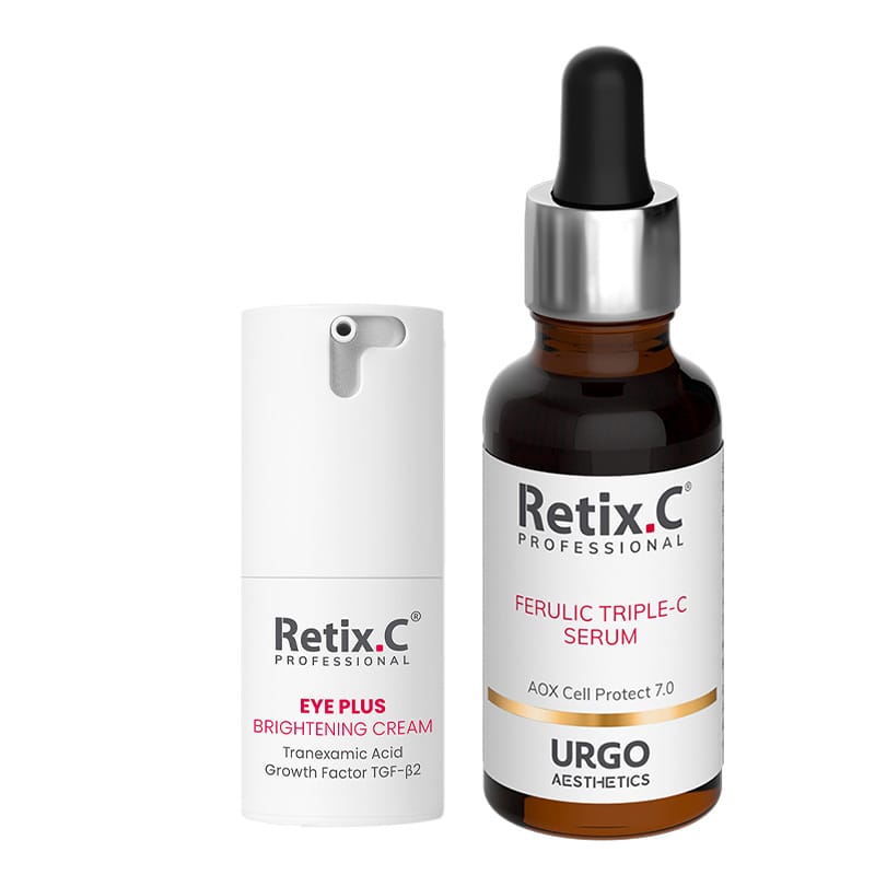 Набор уходовой косметики Retix C Brightening Skin Set: сыворотка 30 мл + крем для век 15 мл