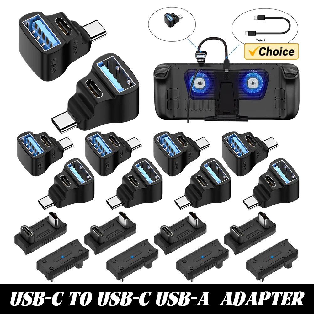 Переходник USB-C на USB-C и USB-A 100 Вт для STEAM DECK