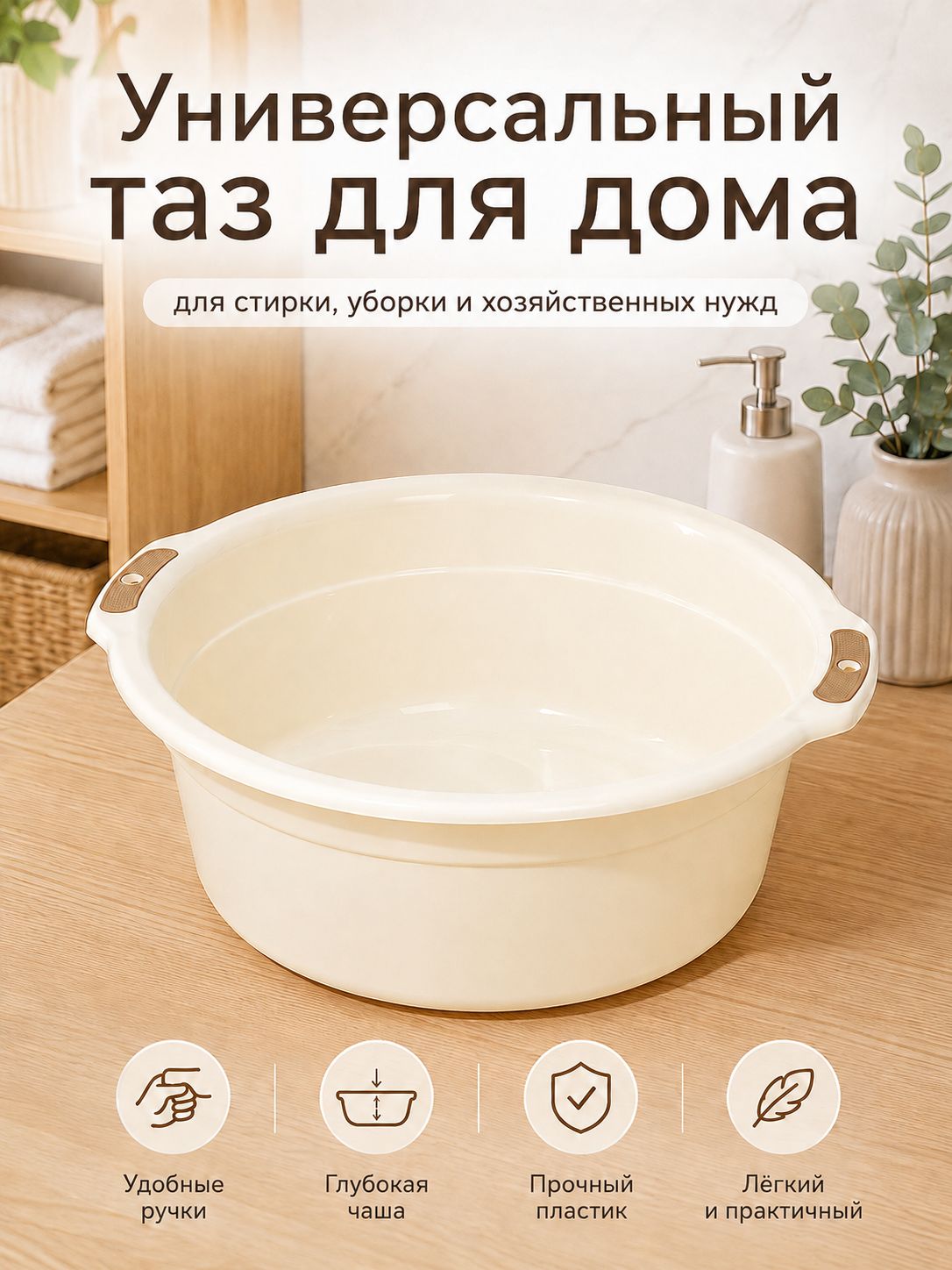 Таз 20 л пластик 1 шт