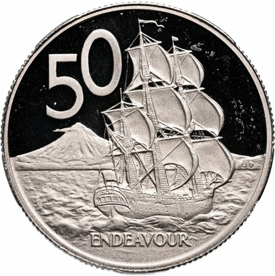 Новая Зеландия 50 центов cents 1978, Мельхиор медь-никель, в сохранности Proof