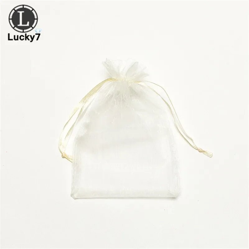 Мешочки для украшений кружевные luckyiasv 100 шт. 5x7cm, Бежевый, Beige