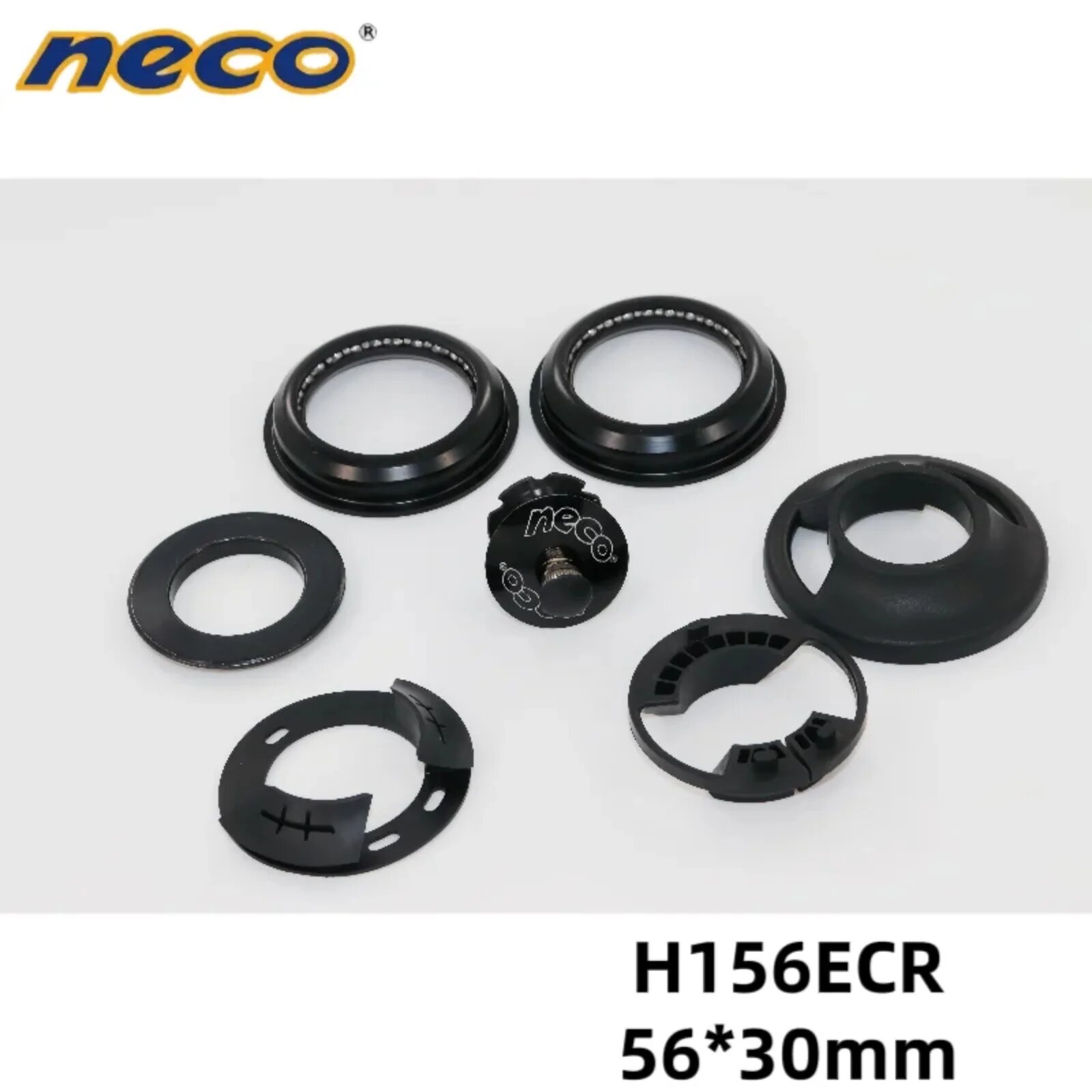 Neco H156ECR рулевая колонка, черная, 30mm