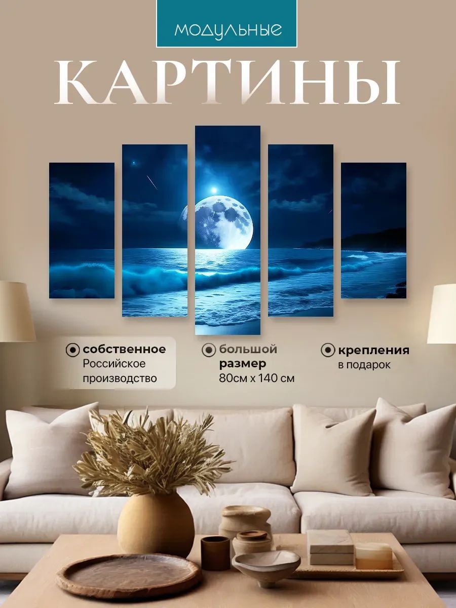 RSENNAT Модульная картина 80x125 см, 5