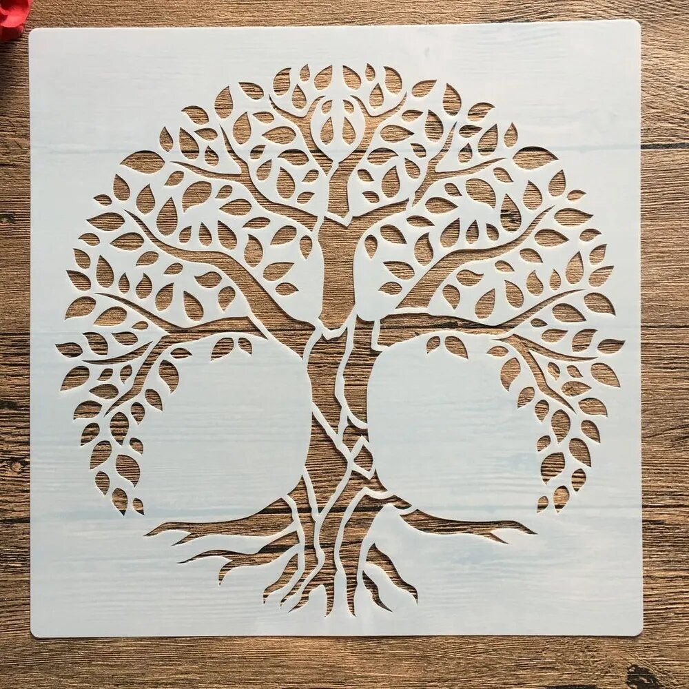 Трафарет пластик сетка, 30* 30 см "Дерево жизни"