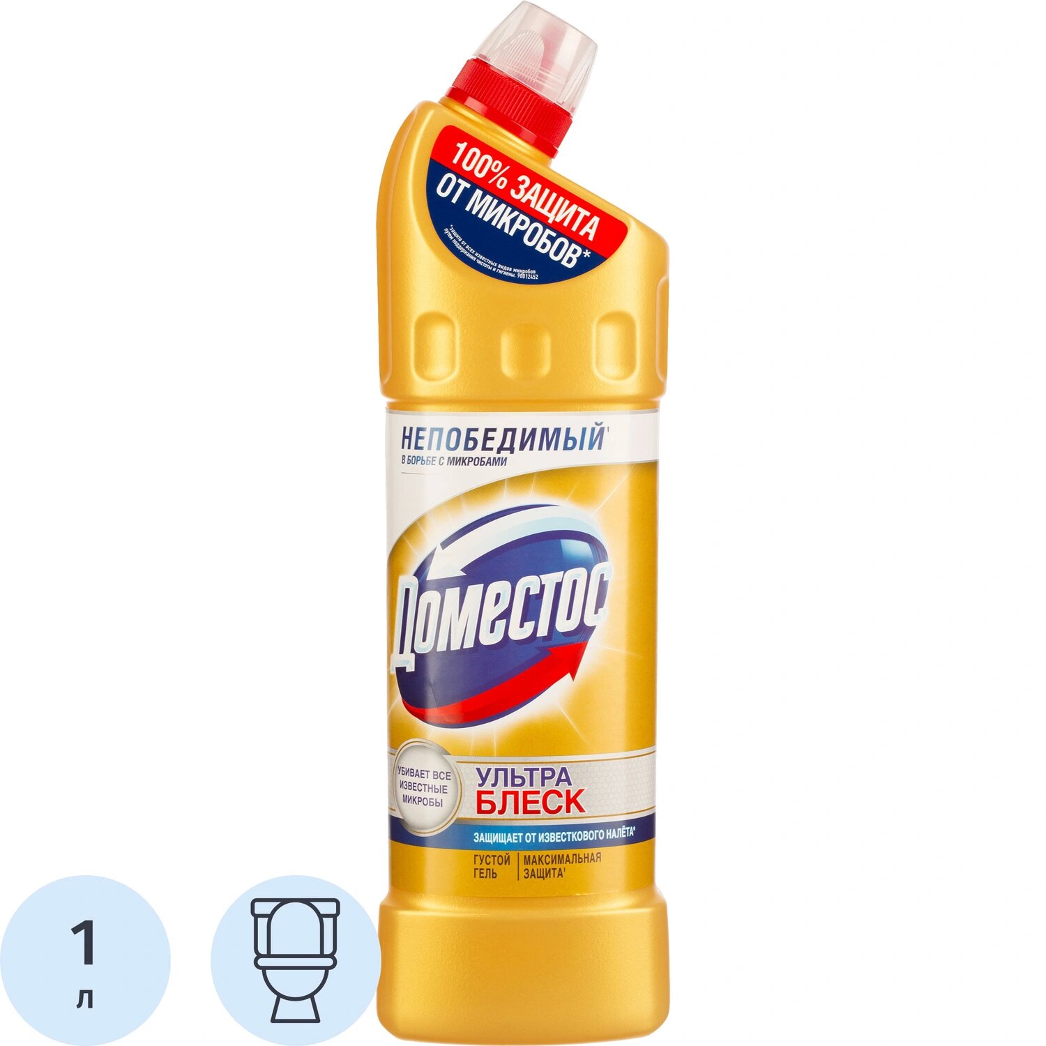 Доместос Средство для сантехники чистящее Domestos Ультра блеск 1 л для уборки туалета