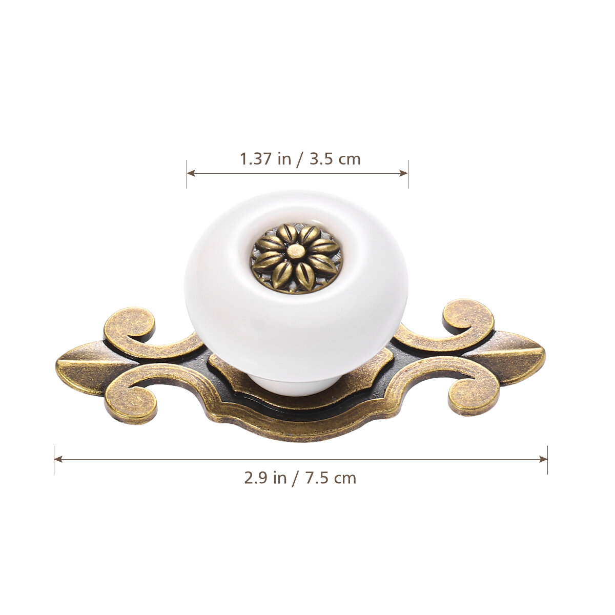 Retro Stil Knobs 8 Shtuk Belyy Tanned Dlya Kухonnykh Shayfnikov I Drevevnikov 7 5 X 3 5 X 0 5 Cm