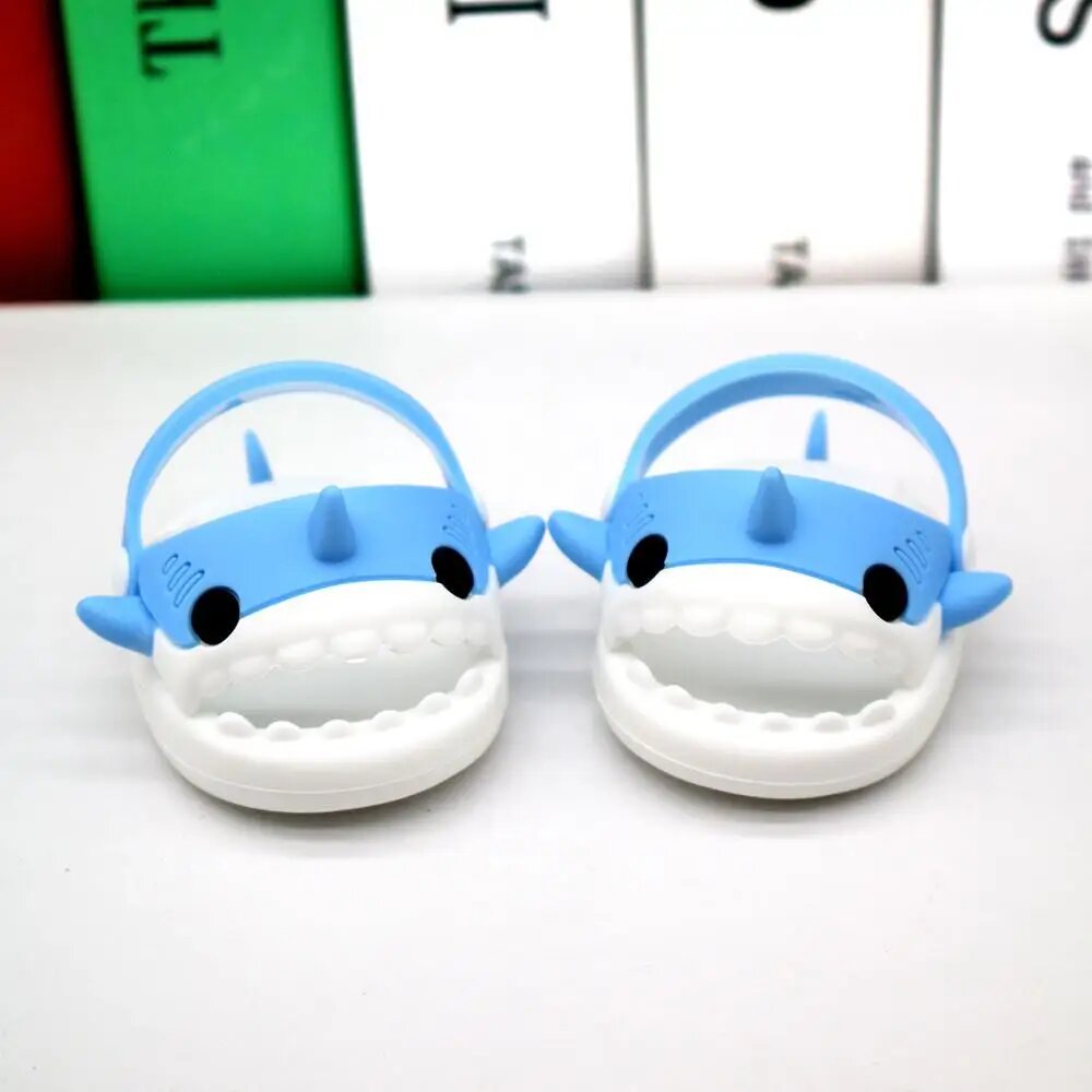 Кукольные сандалии из пластика для кукол 20 см Голубой, Shark SandalS Blue