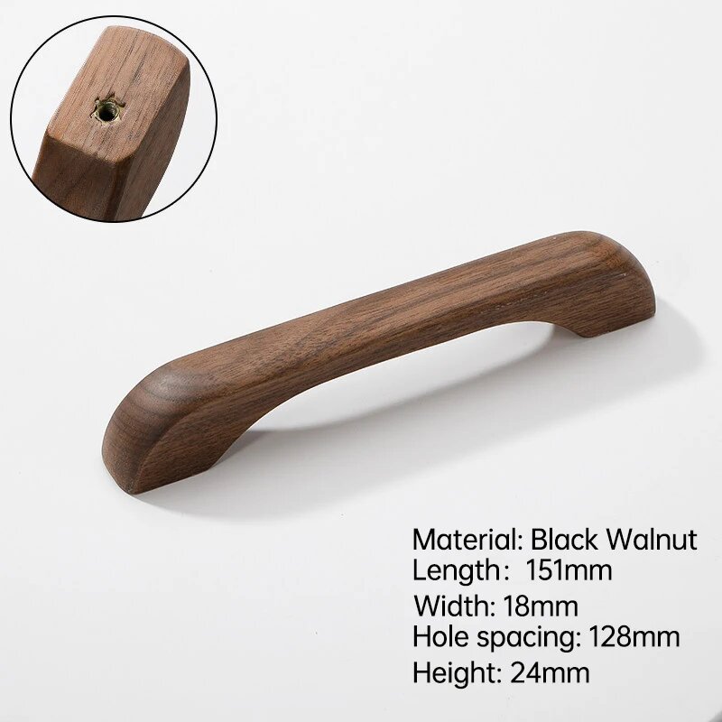 Ручки для шкафов ADVICE деревянные Walnut-128mm