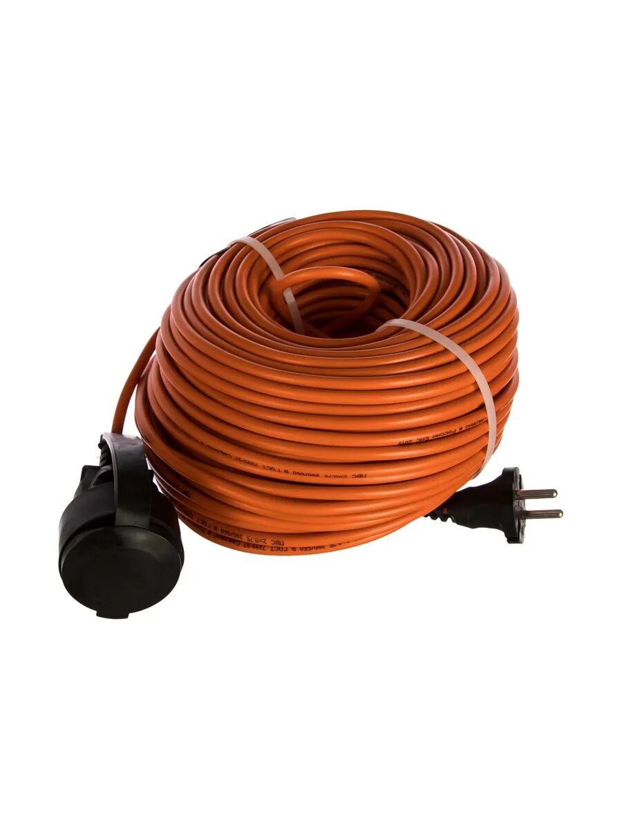 Удлинитель шнур б/з ПВС 2х0,75 6A 50м IP 44