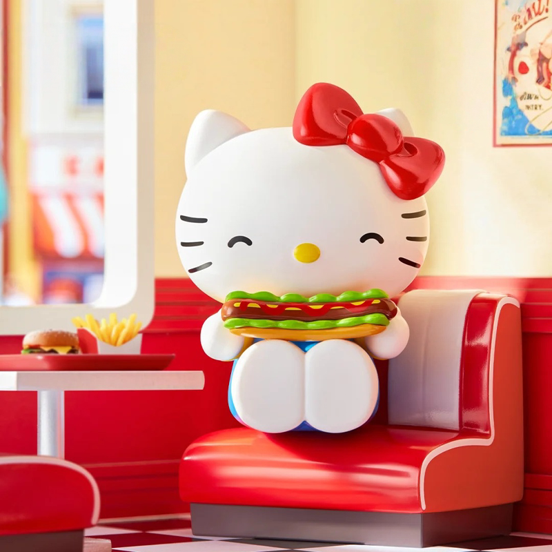 Miniso Hello Kitty ретро ресторан серия фигурка, Loves Hot Dog подтвержденный стиль коллекционный подарок
