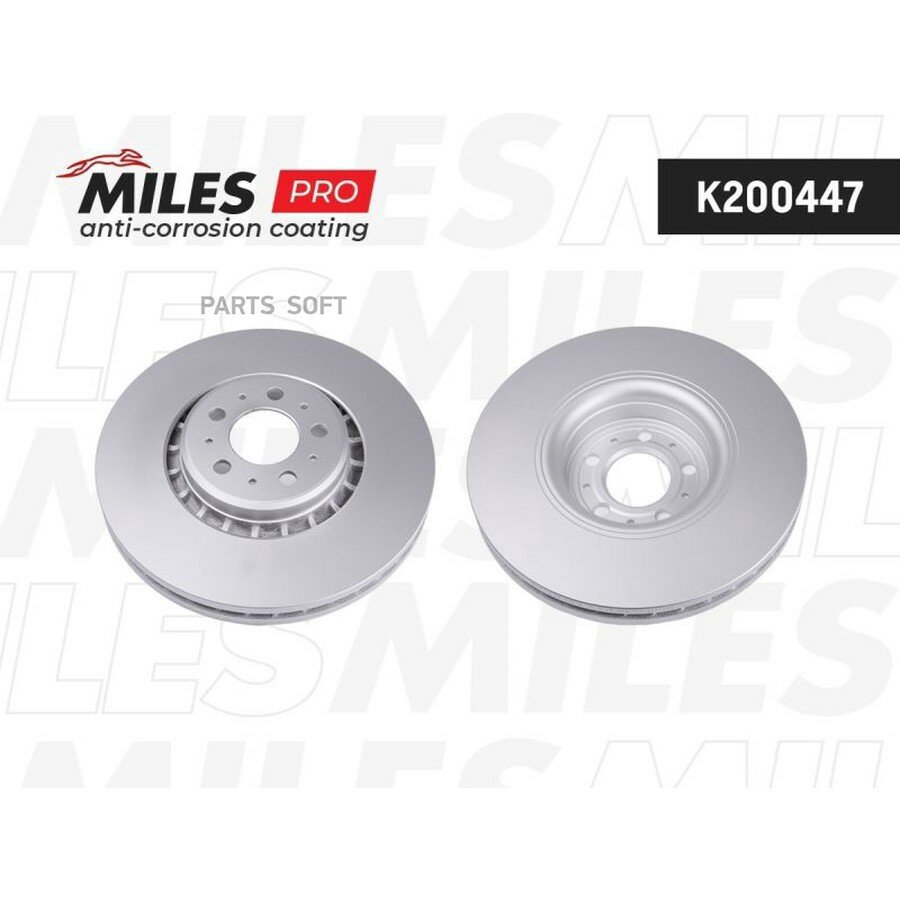MILES K200447 Диск тормозной VOLVO XC90 02> R17 передний вент. D=336мм ()