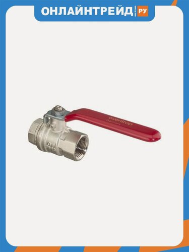 Изображение товара Кран шаровой Oventrop Optibal, полнопроходной, DN-15, 1/2", ВВ, PN, бар-16, ручка-рычаг из оцинкованной стали, латунь, никелированный