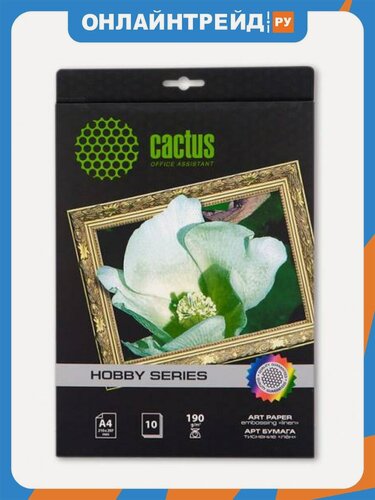 Изображение товара Фотобумага Cactus c тиснением " Лён" CS-DA419010L матовая А4 190 г/м2 10 листов