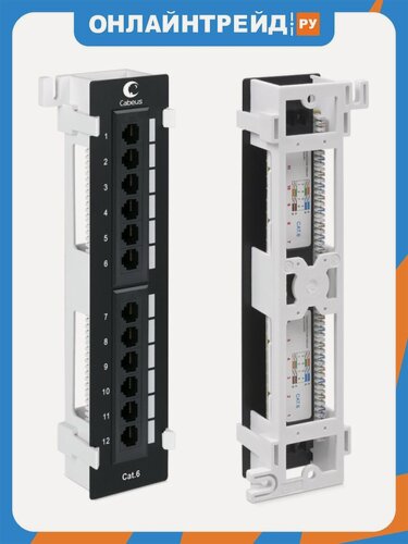 Изображение товара Патч-панель Cabeus PL-12-Cat.6-WL-Dual IDC