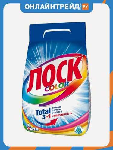 Изображение товара Стиральный порошок Лоск COLOR для цветного белья, 2.7 кг