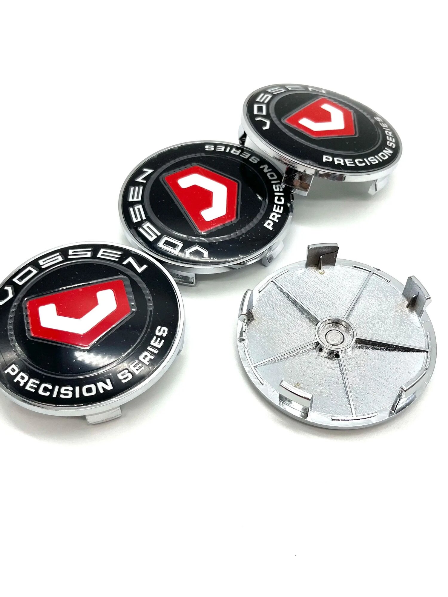 4 шт. Крышки ступицы VOSSEN PRECISION SERIES Silver Cap BlackRed