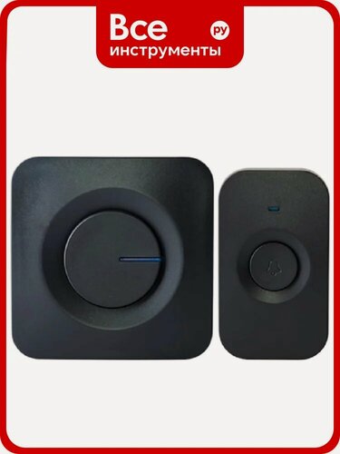 Изображение товара Беспроводной звонок garin DoorBell DB1KBAT черный BL1 18228 со световой индикацией, регулируемой громкостью, защита