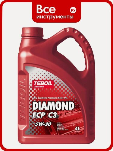 Изображение товара Моторное масло TEBOIL Diamond ECP c3, 5w-30, 4 л 3453876, с системами снижения токсичности выхлопных