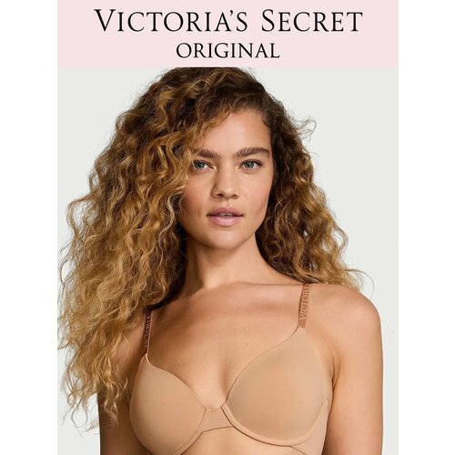 фото Бюстгальтер victoria's secret lightly lined full-coverage smooth bra, 1 шт., размер 40d, бежевый