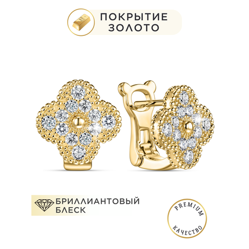 фото Серьги noima, фианит, золотой