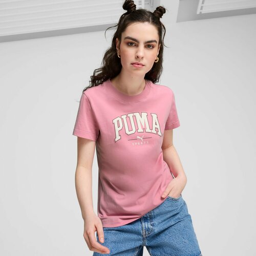 фото Футболка puma squad graphic tee, размер xxs, розовый