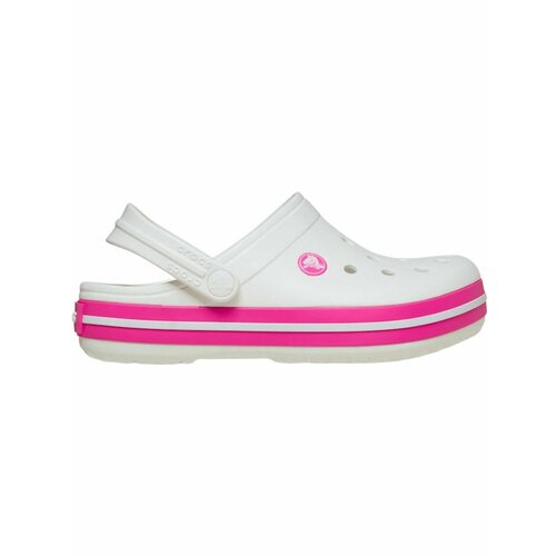 фото Сабо crocs crocband clog t, размер c6 us, белый/розовый