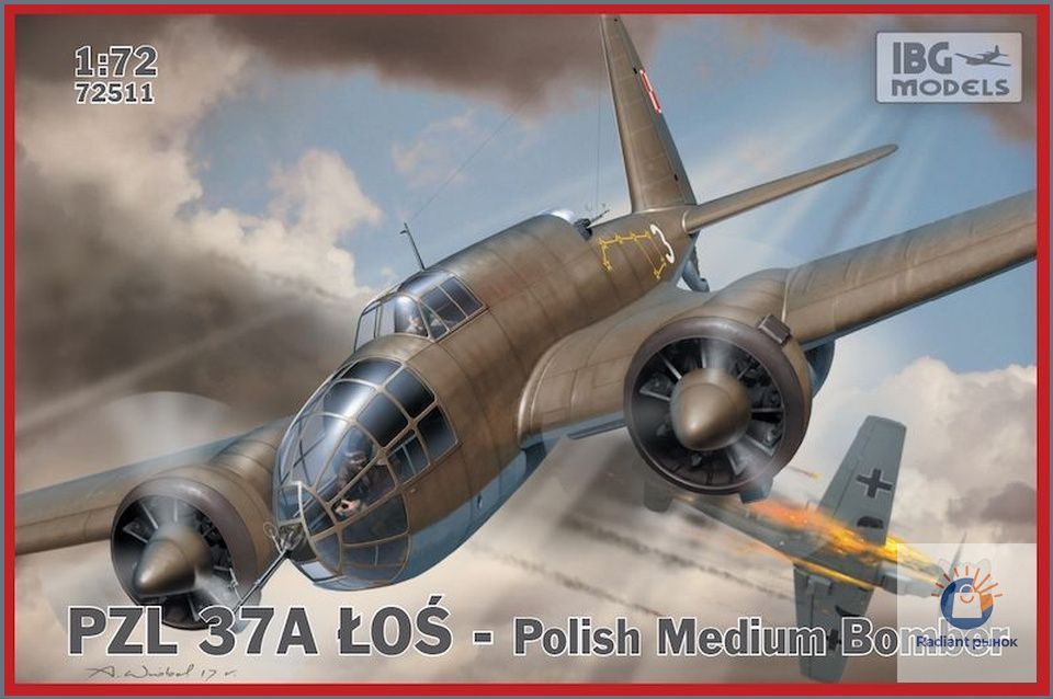 Сборная модель 1/72 ZL.37 A Los - Polish Medium Bomber (IBG Models) 72511
