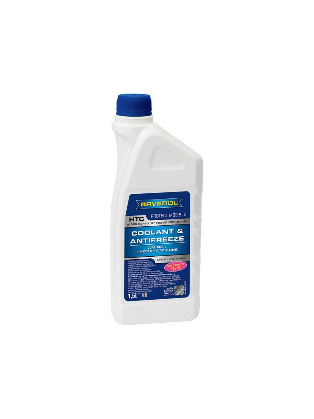 Антифриз Ravenol HTC Protect MB 325.0 синий -65 С концентрат 1,5 л
