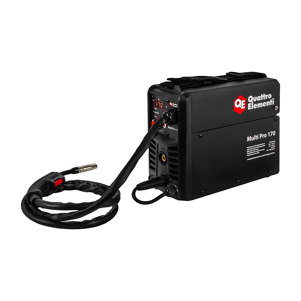 Сварочный полуавтомат инверторный Quattro Elementi Multi Pro 170, MIG/MAG/TIG/MMA, 170 А, 1 шт.