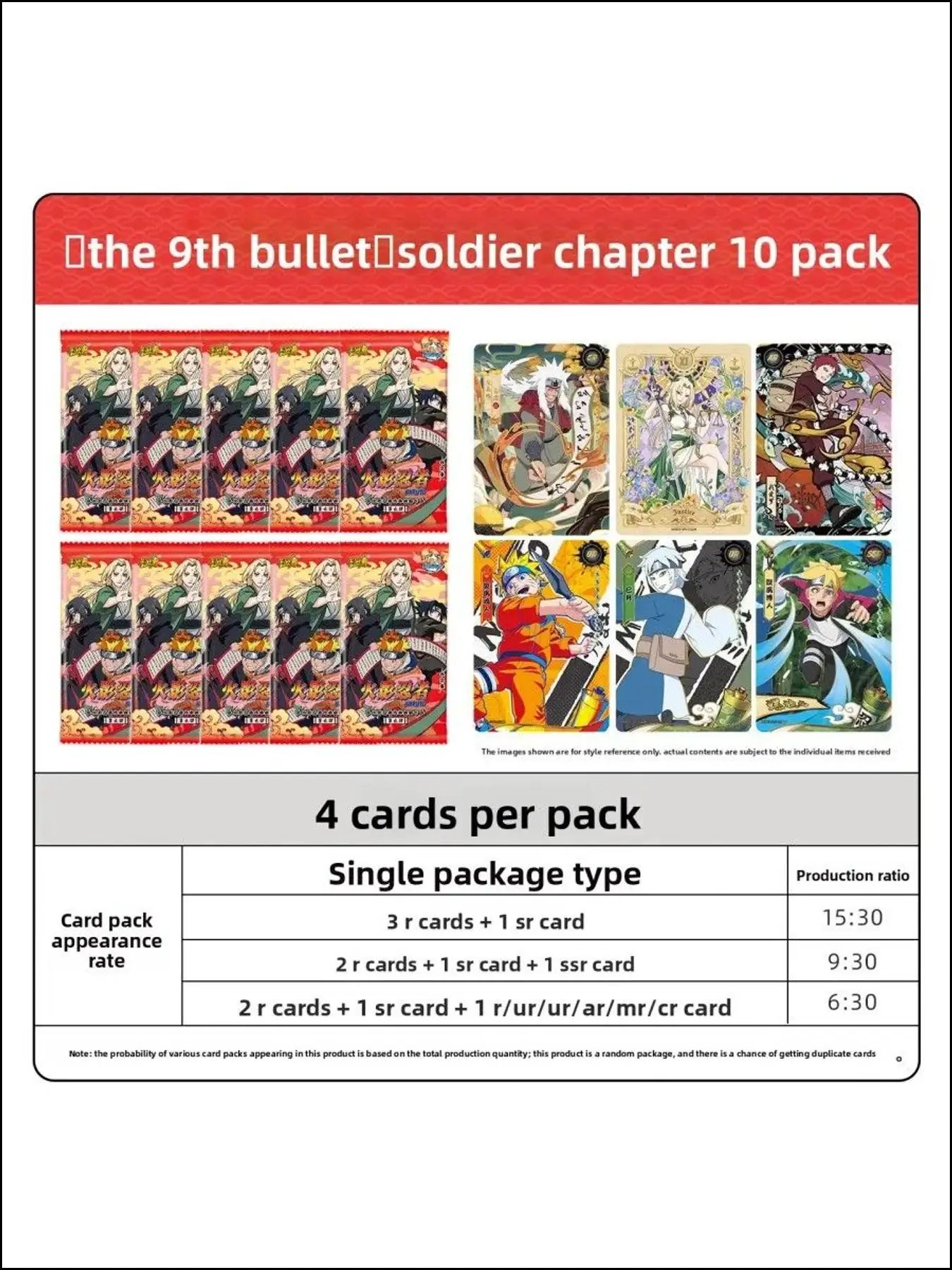 Эксклюзивный набор коллекционных карт Naruto Shippuden Soldier Chapter 7th, 8th