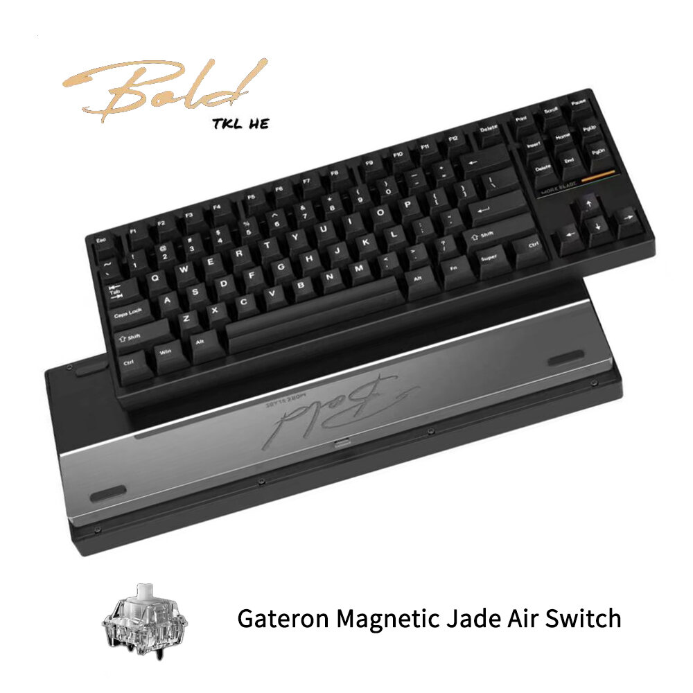 Weikav Игровая клавиатура проводная MorkBlade Bold TKL HE Gateron Magnetic Jade Air Switch, Английская раскладка, черный