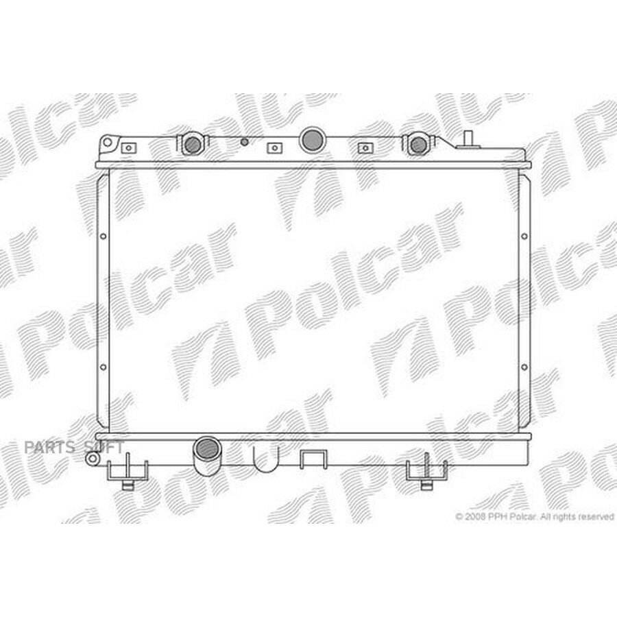 Радиатор охлаждения двигателя ROVER 200 (95-00), MG 25 (99-05) от официального дистрибьютора, POLCAR, артикул 6320082