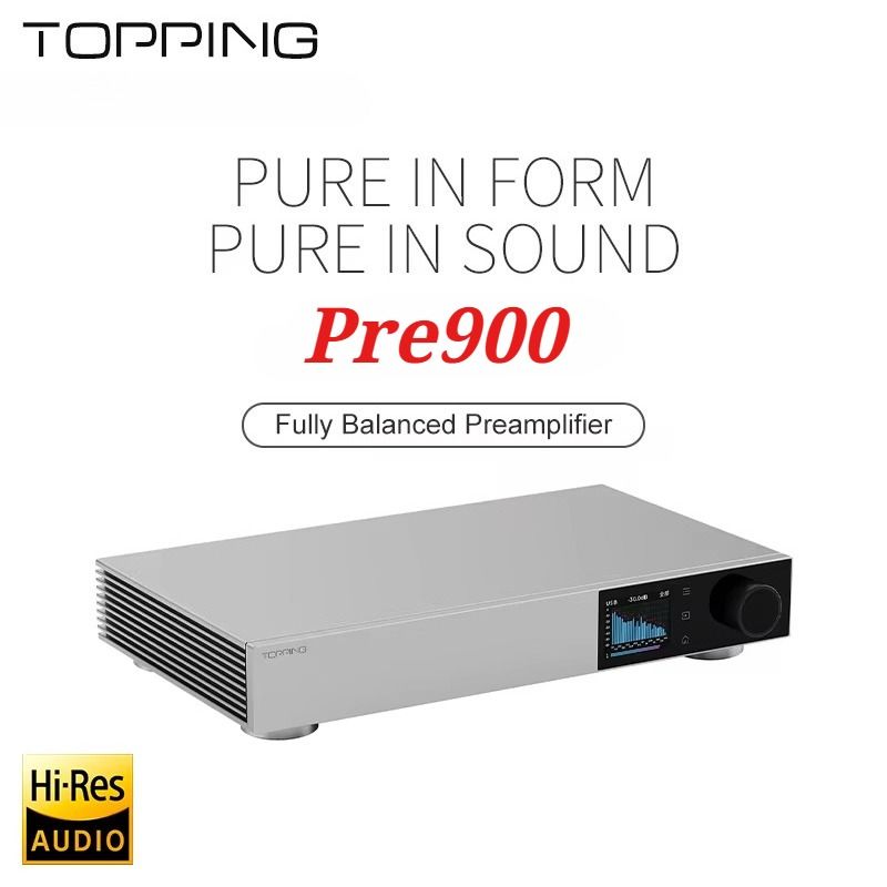TOPPING Pre9000 — полностью сбалансированный предусилитель с регулятором громкости.