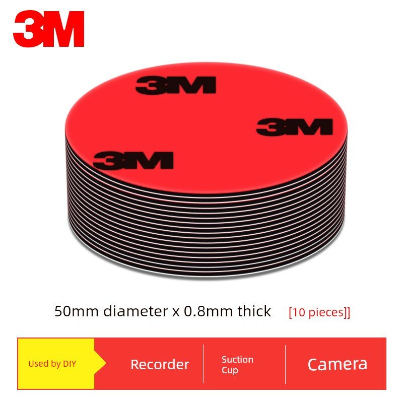 3M Двусторонняя Пенопластовая Лента 50 мм Диаметр, 10 Штук Высококачественный Клей для Автомобильных Креплений и Стен