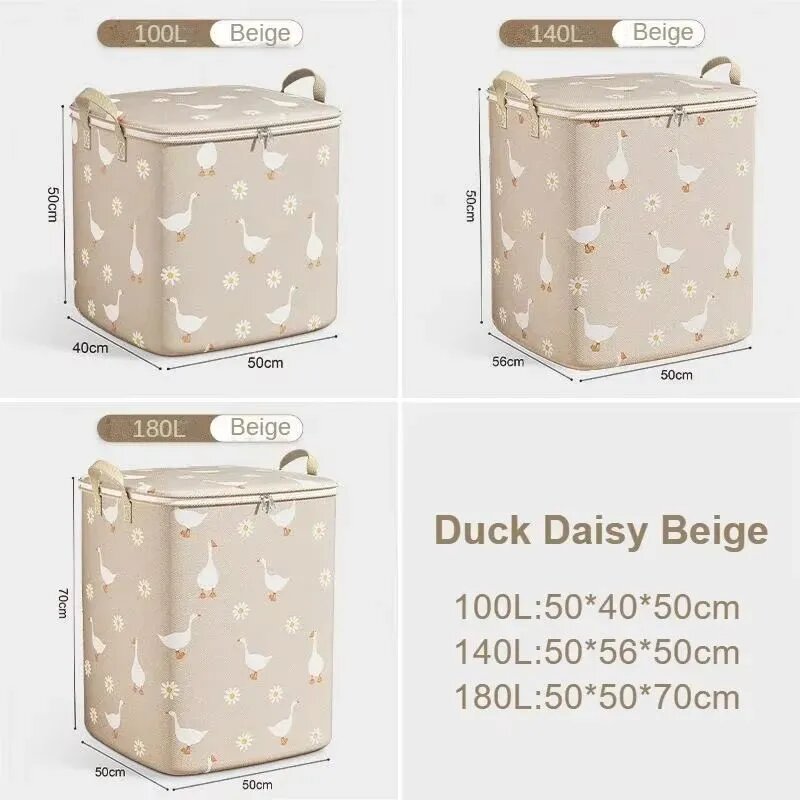 Мешок для хранения вещей Duck, нетканый, с молнией, 100-180 л