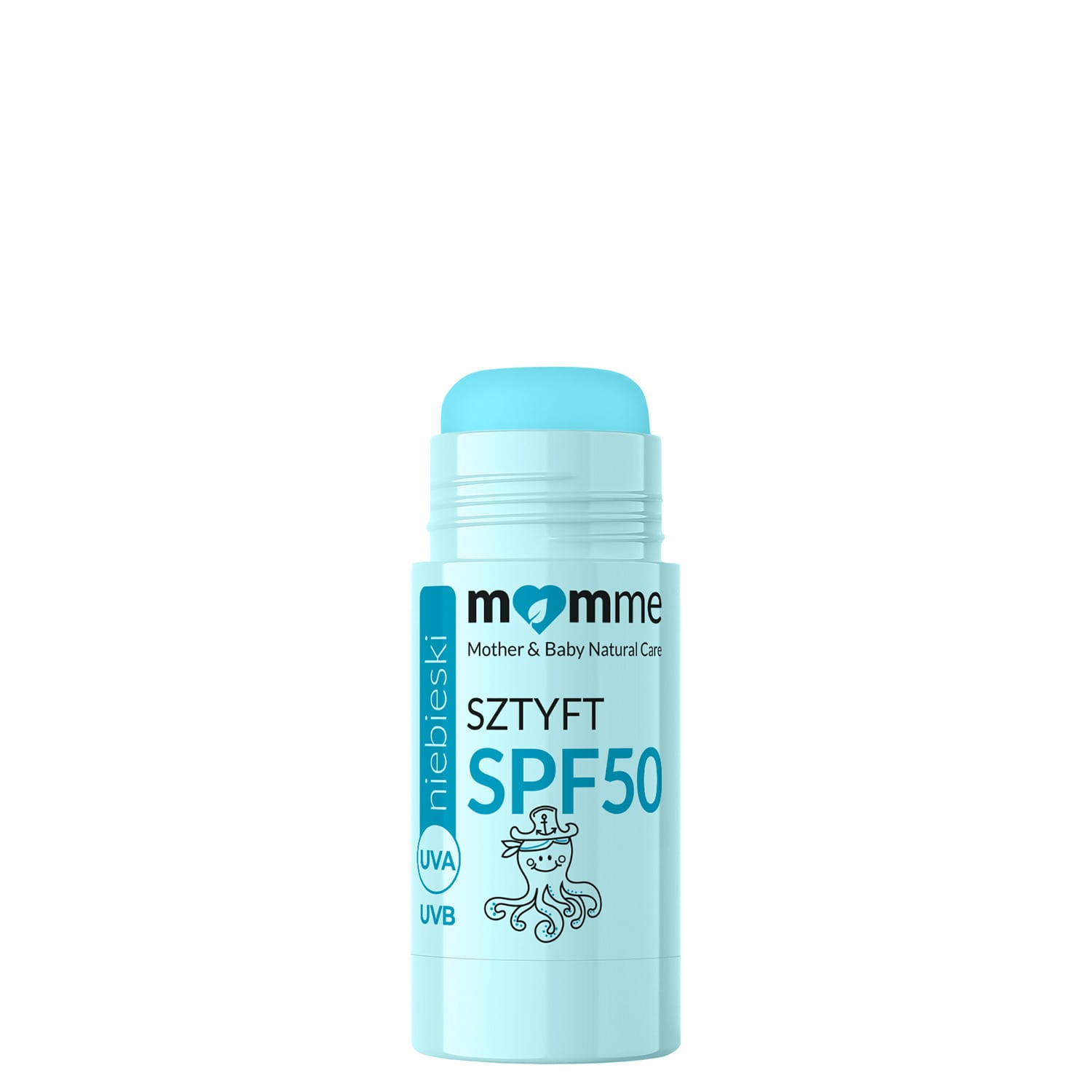 Средство солнцезащитное MomMe Momme, стик SPF 50, синий, для детей, 10 г