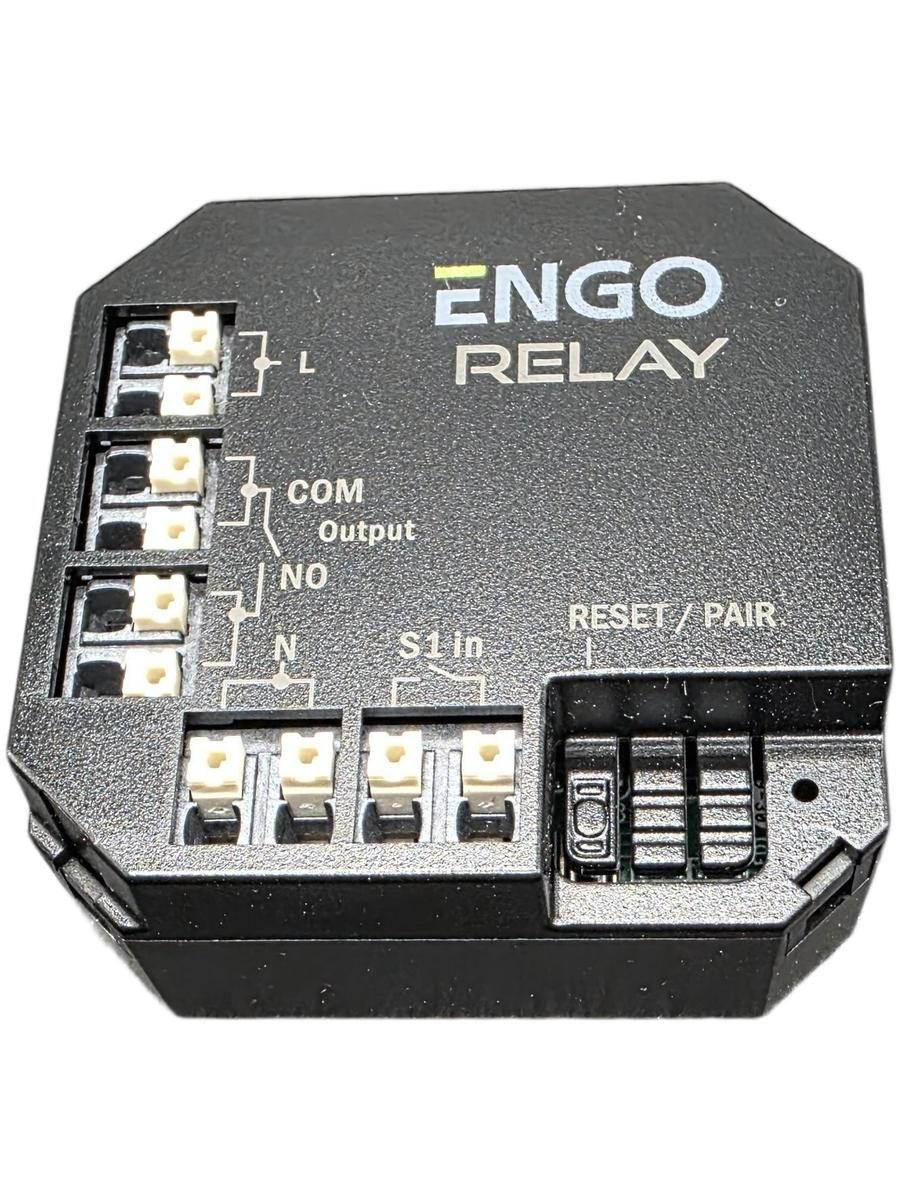 ENGO Умное реле EREL-12ZB с выходами NO-COM со встроенным ZigBee 3.0, для Для насосов, вентиляторов, освещения, электронагревателейи, бойлеров до 2,6 квт
