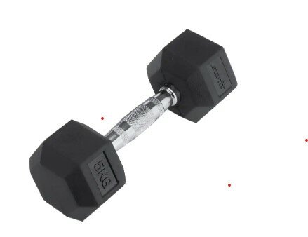 Гантель обрезиненная STARFIT DB-301 5 кг, черная