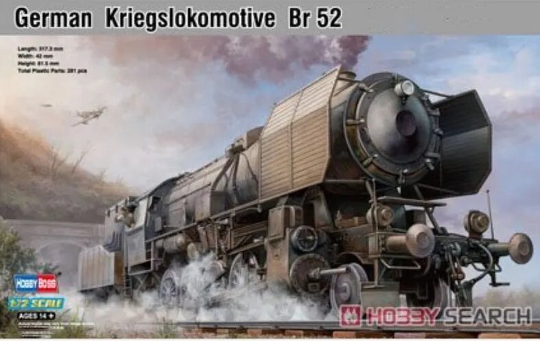 HOBBYBOSS 82901 1/72 German Кригслокомотив e BR52 пластик Модельный комплект Танки