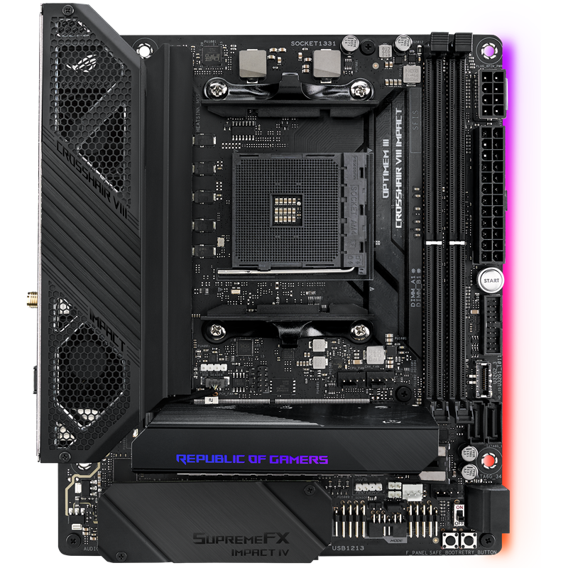Материнская плата ASUS ROG CROSSHAIR VIII IMPACT, AM4, AMD X570, Mini-DTX, DDR4 90MB11Q0-M0EAY0