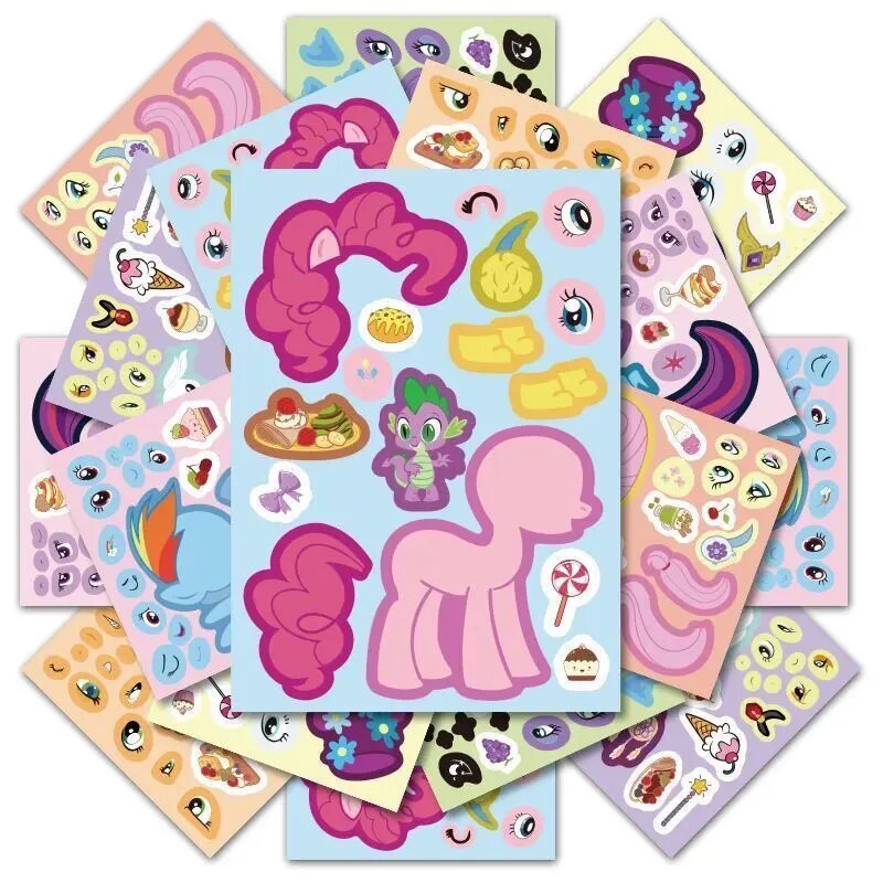 Наклейки "Мой Маленький Пони" Hasbro, 32шт, цвет рандом
