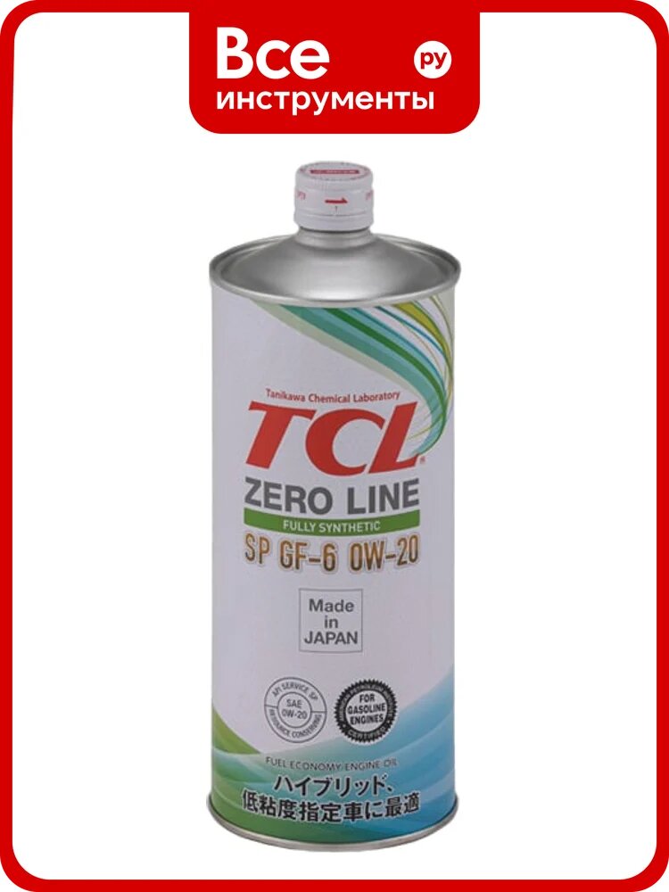 Моторное масло TCL Zero Line Fully Synth, Fuel Economy, SP, GF-6, 0W20, 1л арт. Z0010020SP 1741009