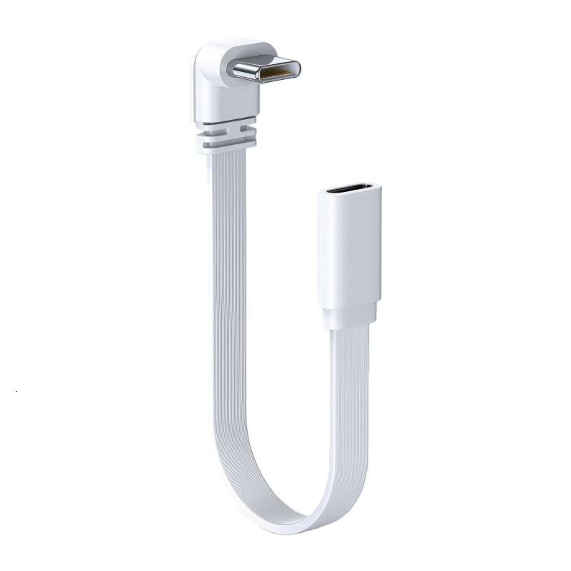 Кабель USB-C 100W 90°, 10-50 см, 20CM - Стоячий изогнутый маль
