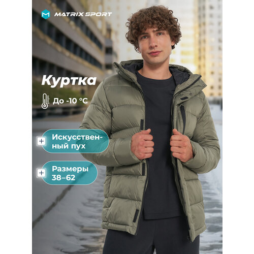 фото Пуховик matrix sport msm fdown jacket, размер 54, милитари